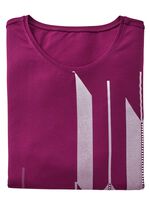 Shirt mit Kontrastdruck FUCHSIA-WEISS