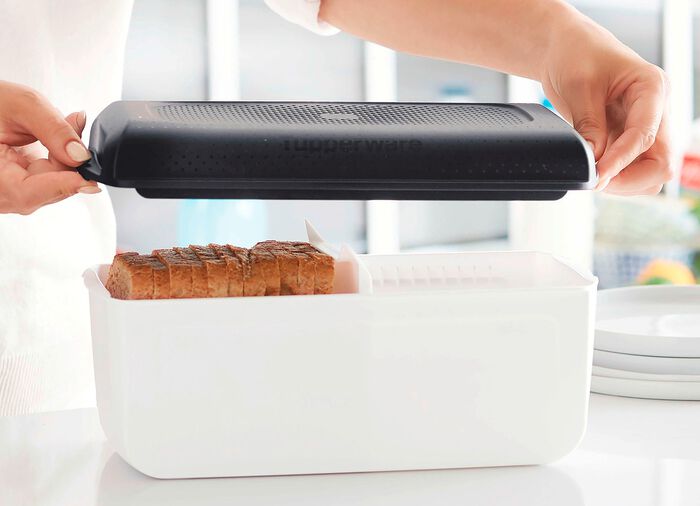 Tupperware BreadSmart Brotbehälter WEISS-SCHWARZ