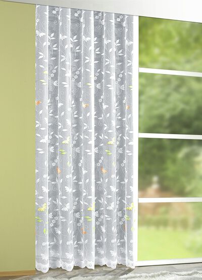 Store mit Blumengirlande 