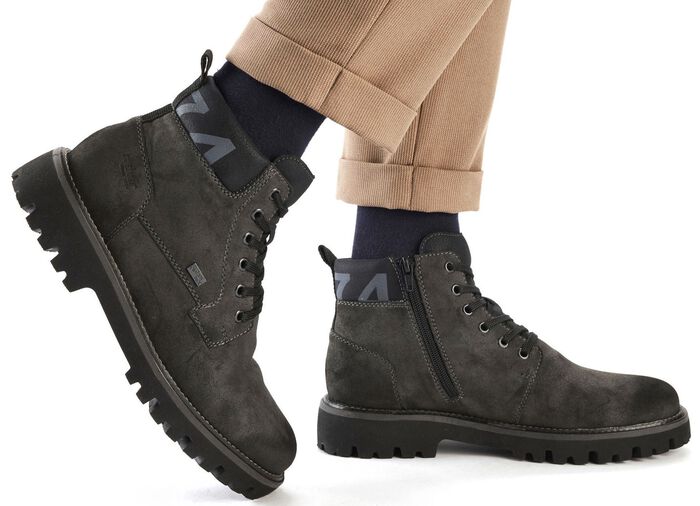 Rieker, gef&uuml;tterte Herren-Boots, Winterschuhe, Weite H, mit Rei&szlig;verschluss 