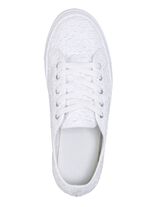 Elegante Damen-Schn&uuml;rschuhe, mit herausnehmbarem Fu&szlig;bett WEISS