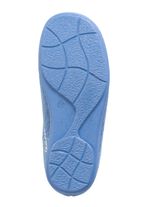 Laurina, klassische Damen-Hausschuhe, mit herausnehmbarem Fu&szlig;bett KORNBLAU