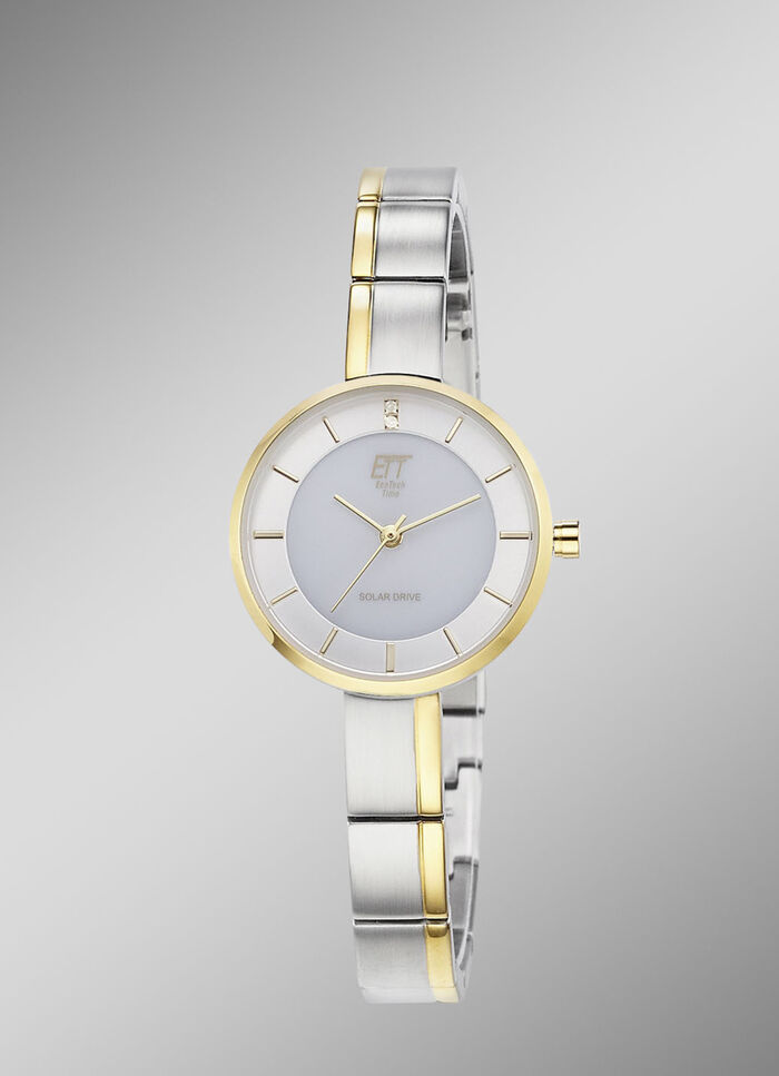 ETT-Solar-Damenuhr mit Quarzuhrwerk 