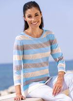Pullover in sehr weicher Qualit&auml;t HELLBLAU-TAUPE-SAND
