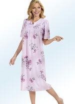 Nachthemd, Kurzarm mit Knopfleiste 