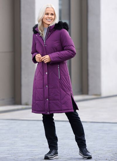 Mantel mit Rei&szlig;verschluss an den Seitenschlitzen 