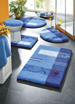 Supersoft Badgarnitur mit rutschhemmender Latexierung BLAU