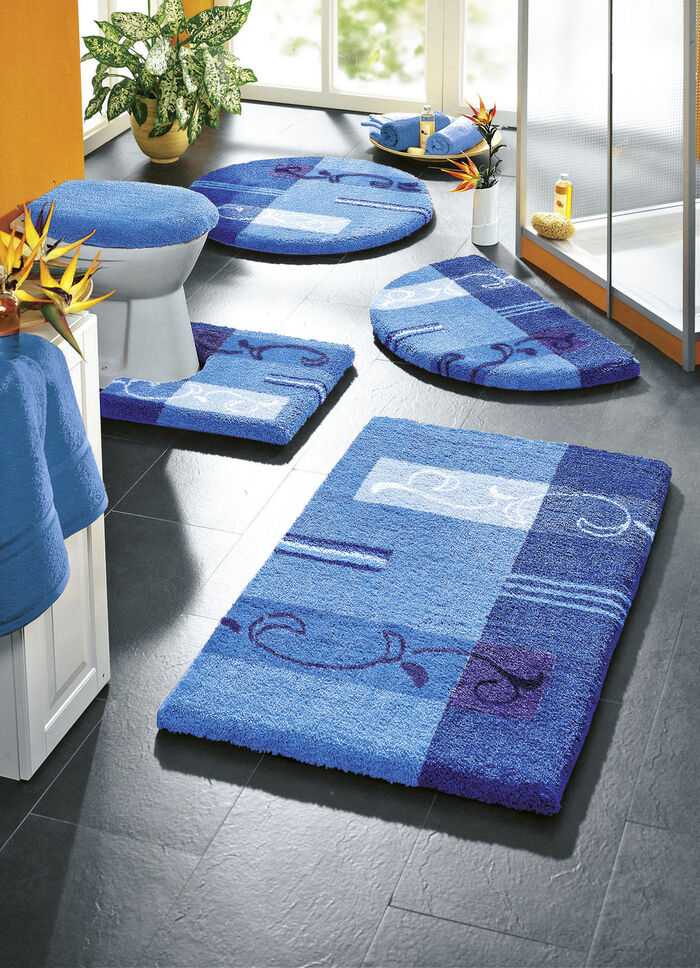 Supersoft Badgarnitur mit rutschhemmender Latexierung BLAU