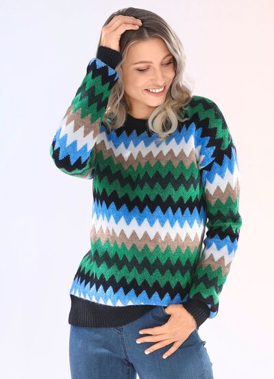 Pullover in Jacquard-Dessin 