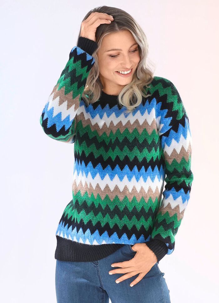 Pullover in Jacquard-Dessin 