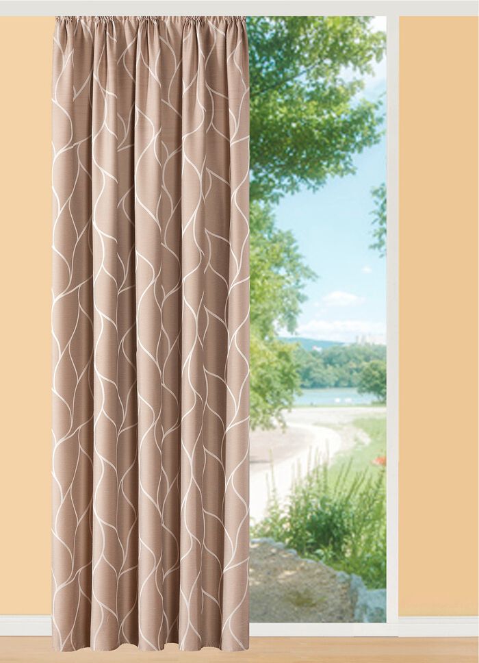 &Uuml;bergardine mit sch&ouml;nem Wellendessin 