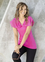 Shirt mit gekänteltem Chiffon-Besatz in 2 Farben PINK