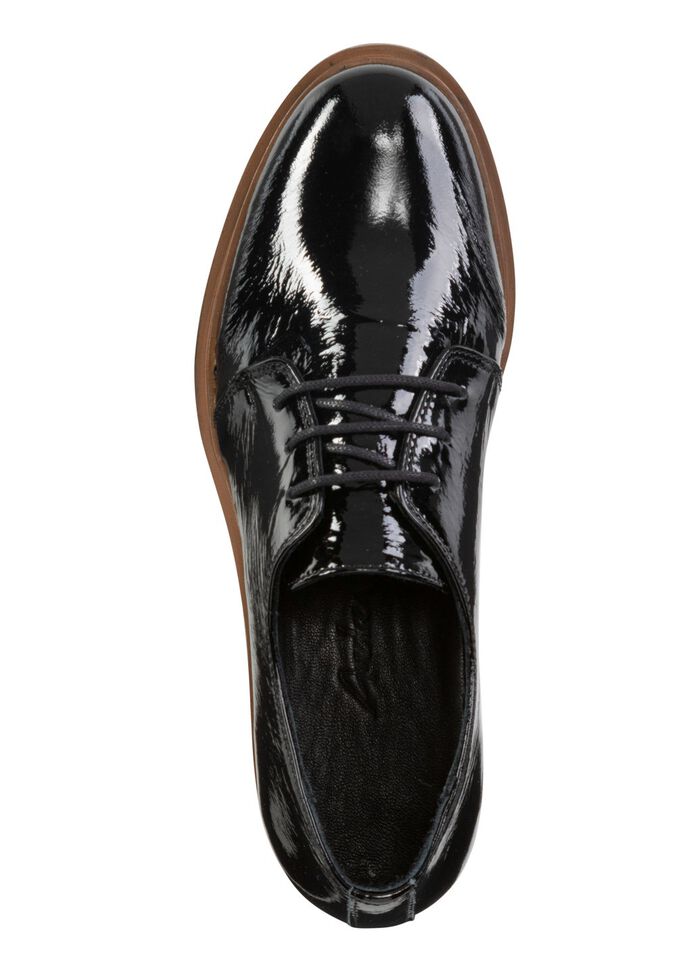 Andrea Conti Schn&uuml;rschuh aus edlem Knautschlackleder 