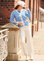 Strickjacke in aufwendigem Jacquard-Dessin 