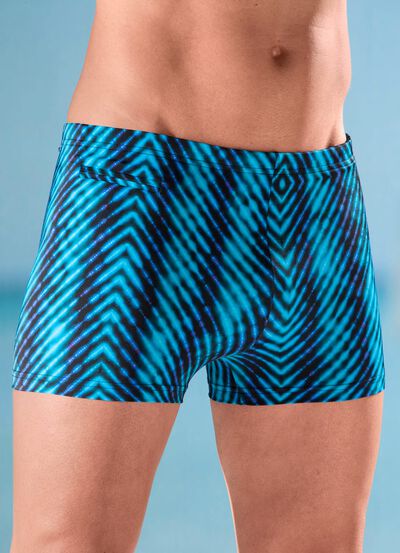 Badehose in h&ouml;herer Kastenform mit Rei&szlig;verschlusstasche 