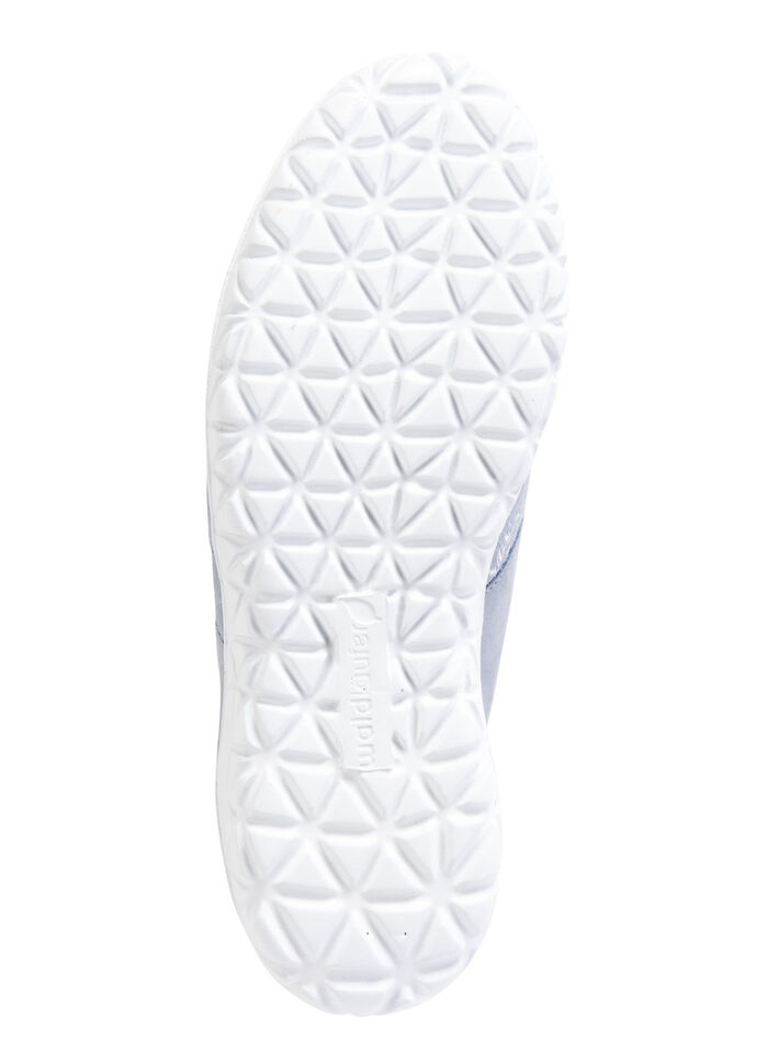 Waldläufer Schnürschuh mit floral bedrucktem Elastikmaterial BLEU-SILBER