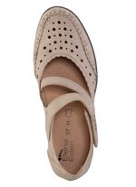 ELENA EDEN, bequeme Damen-Pumps, Weite H, mit herausnehmbarem Fu&szlig;bett TAUPE