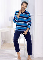 Zweierpack Schlafanzüge mit V-Ausschnitt und Brusttasche 