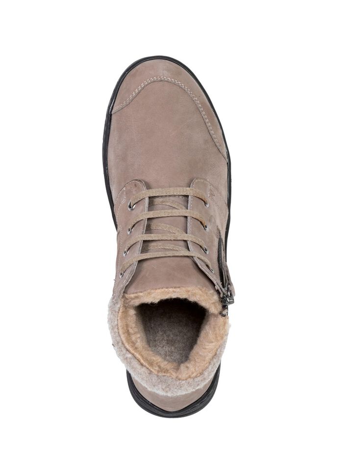 ELENA EDEN, gef&uuml;tterte Damen-Boots, Winterschuhe, Weite H, mit herausnehmbarem Fu&szlig;bett TAUPE