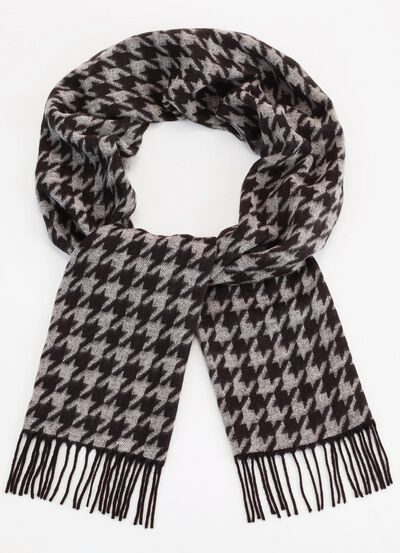 Schal mit Hahnentritt-Dessin 