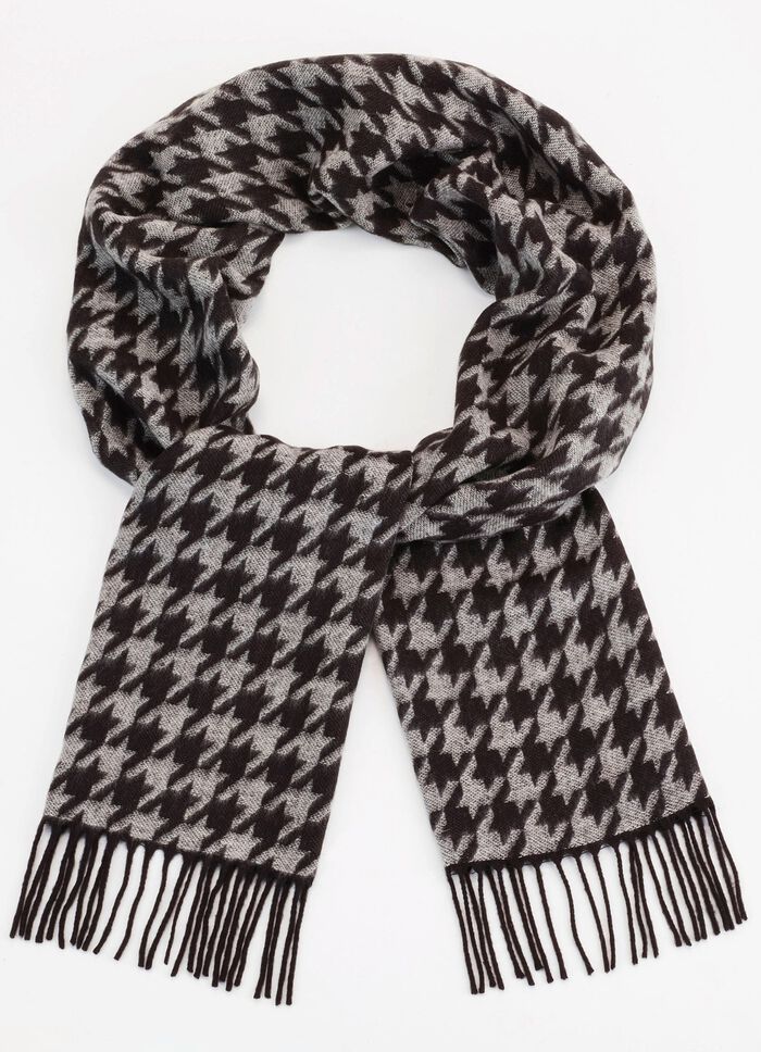 Schal mit Hahnentritt-Dessin 