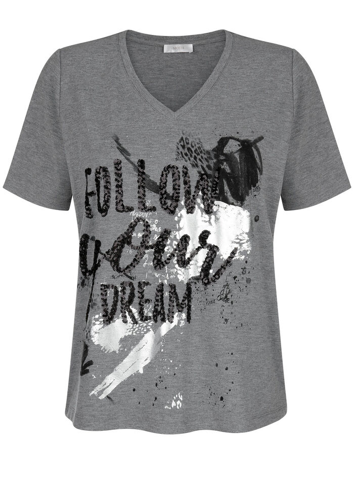 Shirt mit aufwendiger Pailettenzier 