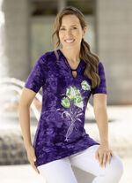 Shirt in toller Batik-Optik in 3 Farben LILA BATIK