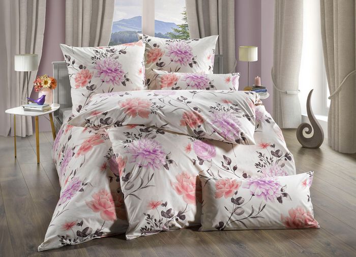 Fein-Renforce-Bettw&auml;sche-Garnitur von Florella SILBER