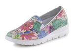 Waldläufer Slipper aus beschichtetem, floral bedrucktem Textilmaterial MULTICOLOR