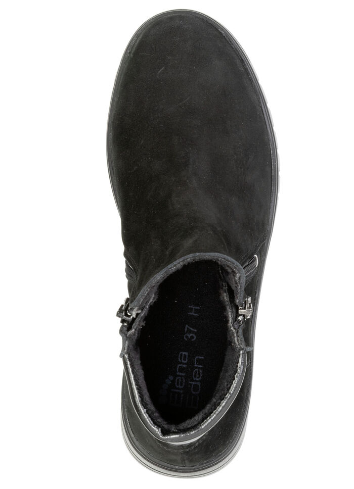 ELENA EDEN, gefütterte Damen-Stiefeletten, Winterschuhe, Weite H, mit herausnehmbarem Fußbett SCHWARZ