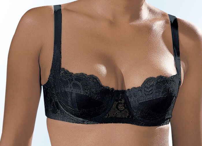 Susa Dirndl-BH mit Au&szlig;entr&auml;gern SCHWARZ