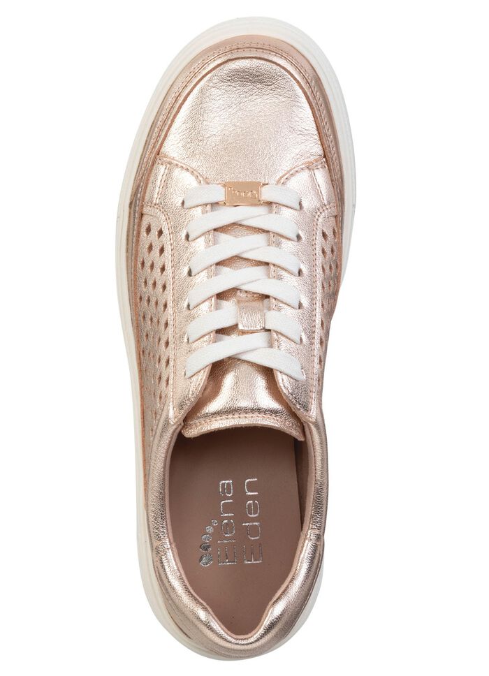 ELENA EDEN Sneaker aus Nappaleder mit luftiger Perforation GOLD