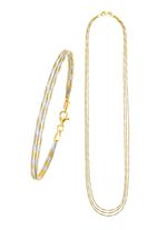 Edles Schmuck-Set in Bicolor, 2-teilig 