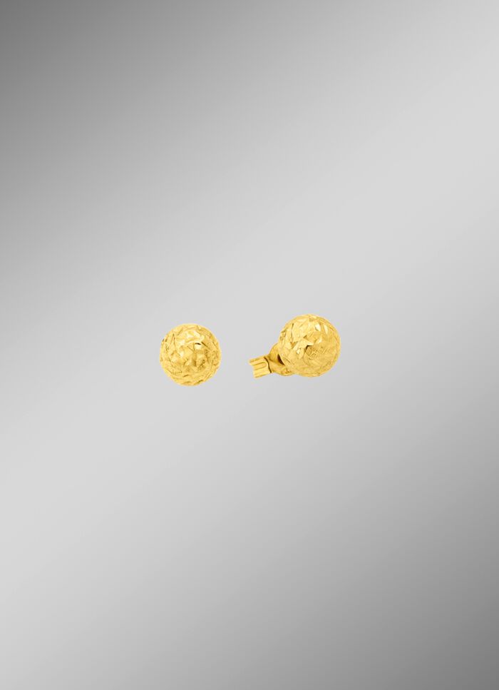 Facettierte Ohrstecker aus Gold 