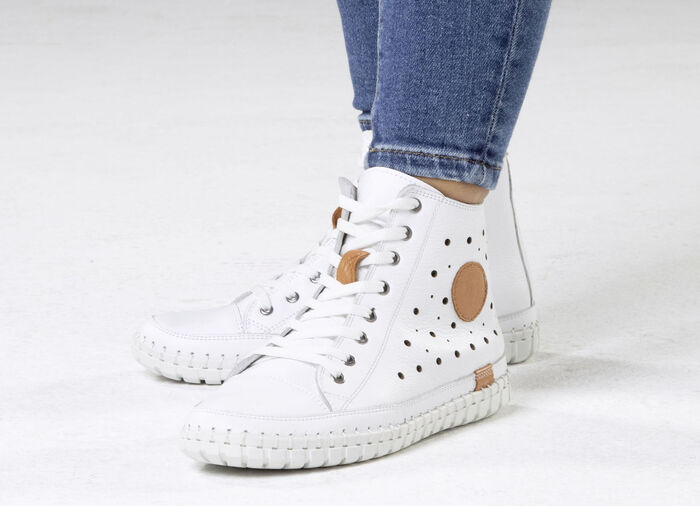Gemini, sommerliche Damen-Boots, Weite G, mit herausnehmbarem Fußbett WEISS