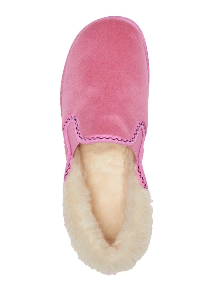 Laurina, warme Damen-Hausschuhe, mit Gummizug ROSA