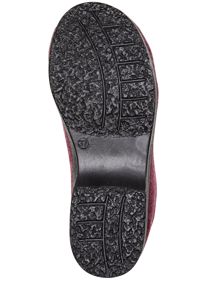 Warme Damen-Hausschuhe, Weite H, mit Reißverschluss BORDEAUX