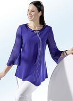 Tunika mit glänzenden Schmucksteinen ROYALBLAU