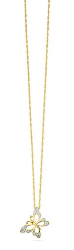 Schmetterling-Anh&auml;nger mit 24 Diamanten 