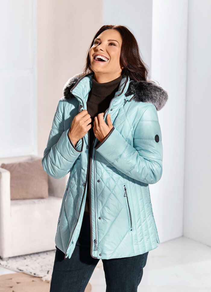 Jacke mit figurfreundlicher L&auml;ngssteppung seitlich GLETSCHER