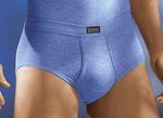 Viererpack Slips aus Feinripp mit Eingriff, uni bunt 
