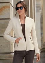 Jacke mit Schulterpolstern CREME