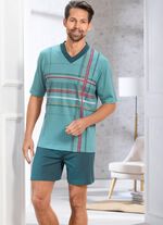 Shorty mit V-Ausschnitt und Druckmotiv 