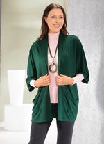 Shirtjacke in verschlussloser Form in 2 Farben GR&Uuml;N