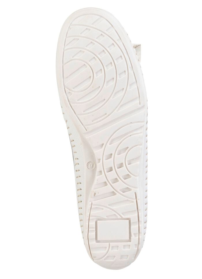 ELENA EDEN Slipper mit seitlichen Gummiz&uuml;gen WEISS