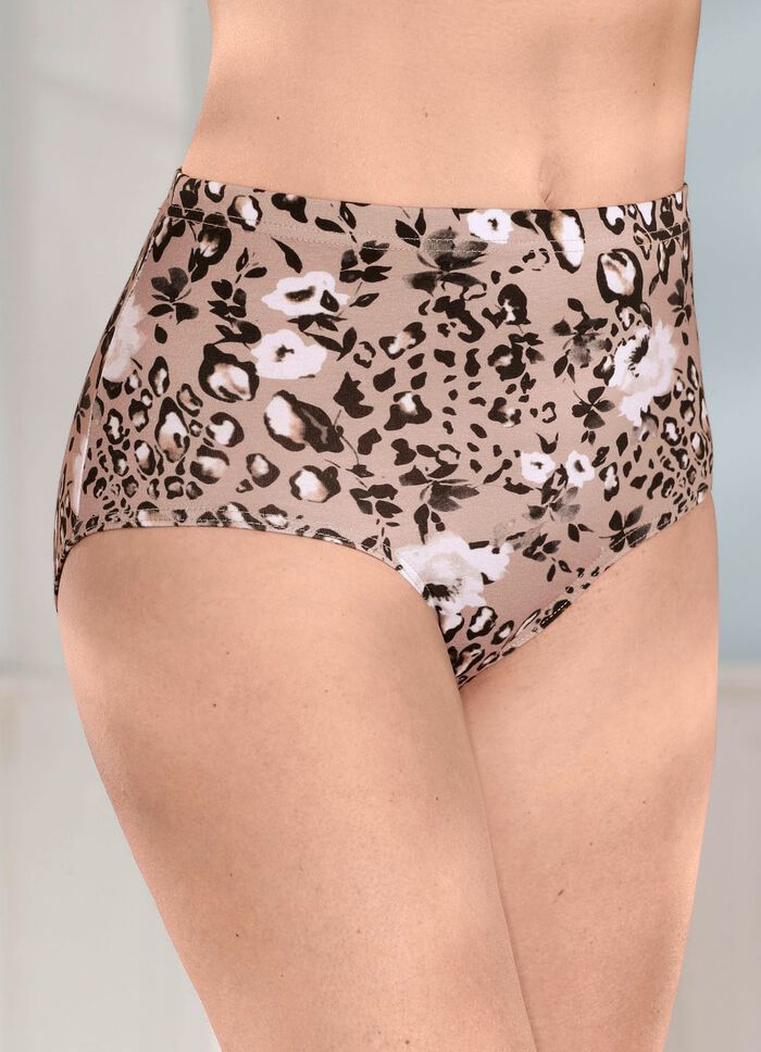 Laurina Viererpack Slips mit h&uuml;bschem Druckdessin 