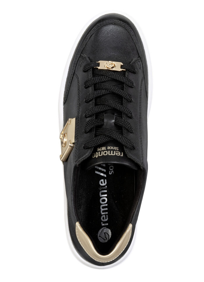 Remonte Sneaker mit Metallic-Besätzen SCHWARZ-GOLD