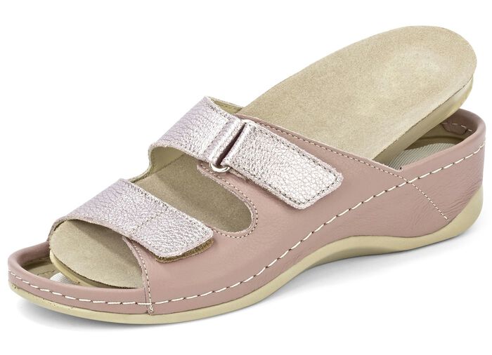 Mubb Pantolette mit Leder-Memory-Fu&szlig;bett MAUVE-ALTROS&Eacute;