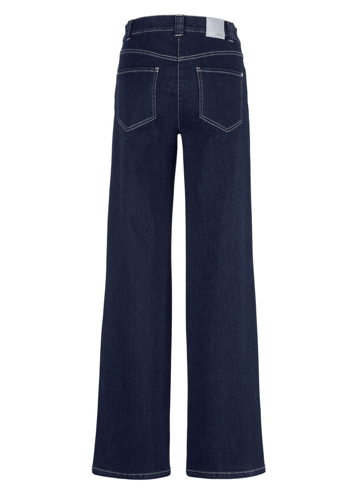 Jeans mit dezenter Strasszier DUNKELBLAU