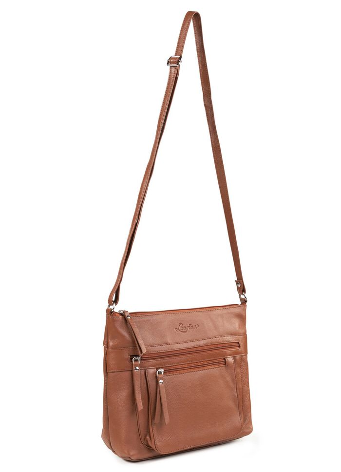 Laurina, Tasche, Damen, mit verstellbarem Umh&auml;ngeriemen COGNAC